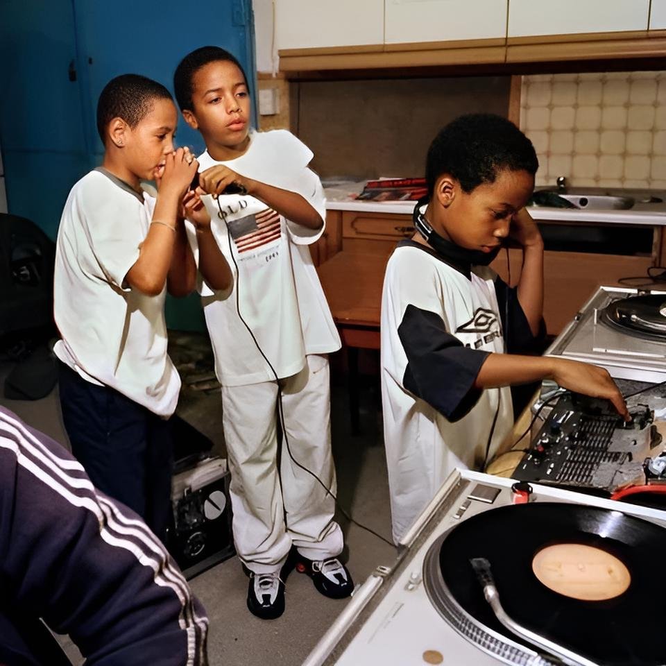 Kids at the turntables